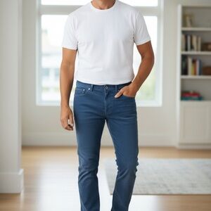 J.Crew Men’s Slim Straight Pants 33x32 Blue Corduroy Casual Work